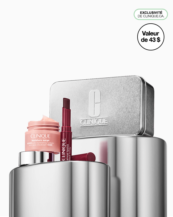 Glow + Go Out Essentials Skincare + Makeup Duo, &lt;b&gt;&lt;span style=&quot;color: #ba0000;&quot;&gt;Excluded from discounts.&lt;/span&gt;&lt;/b&gt;&lt;br&gt;Two bestsellers plus a festive tin. Une valeur de 43 $. Exclusivement sur clinique.ca.