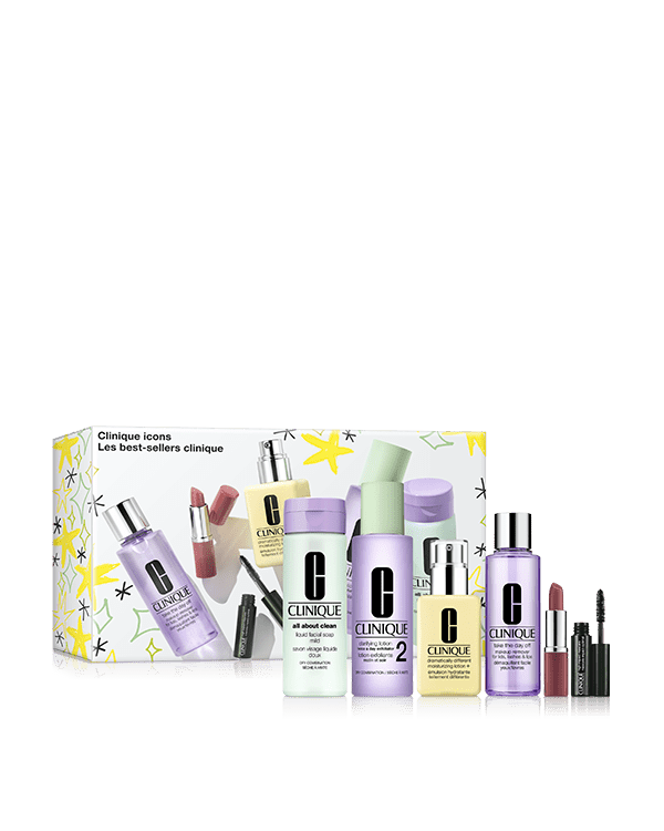 Icônes Clinique Une collection de coups de cœur pour un look bonne mine éclatant. Une valeur de 203,00 $.