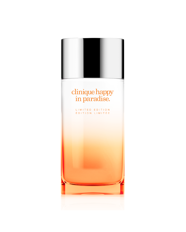 Eau de parfum Clinique Happy in Paradise™ édition limitée, Un parfum en édition limitée, gorgé de soleil, qui vous emmène au paradis, où que vous soyez. Portez-le et évadez-vous.