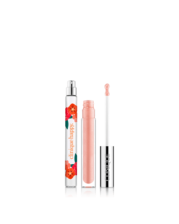 Happy Little Things Makeup + Fragrance Set, Two fan favorites. A soft pop of lip color and our feel-good fragrance. Une valeur de 74 $.